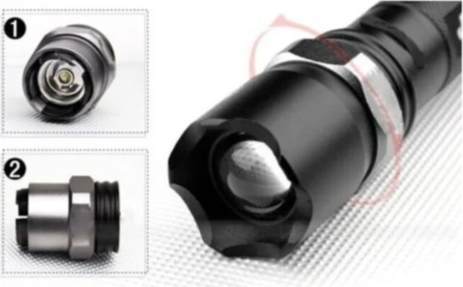 Neler Geldi Neler What's New What's New Professional Rechargeable Flashlight with LED+Flashlight+Zoom Feature+Rifle Attachment 6 Piece Full Set