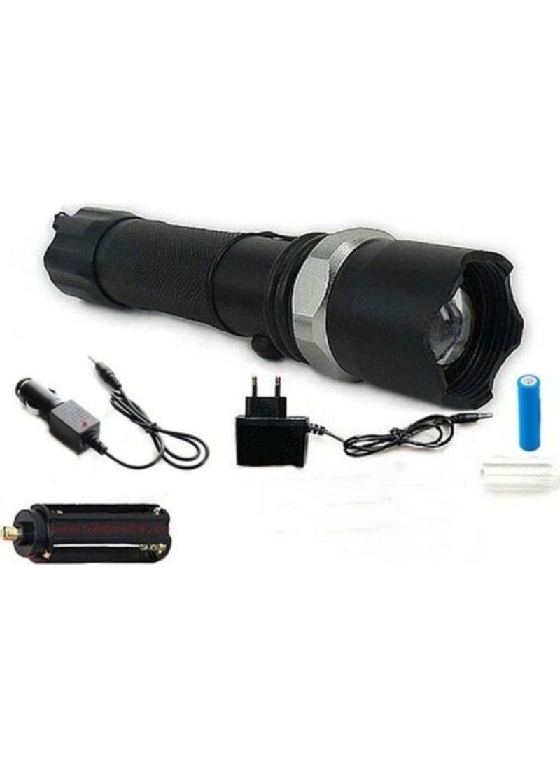Neler Geldi Neler What's New What's New Professional Rechargeable Flashlight with LED+Flashlight+Zoom Feature+Rifle Attachment 6 Piece Full Set  - Image 2