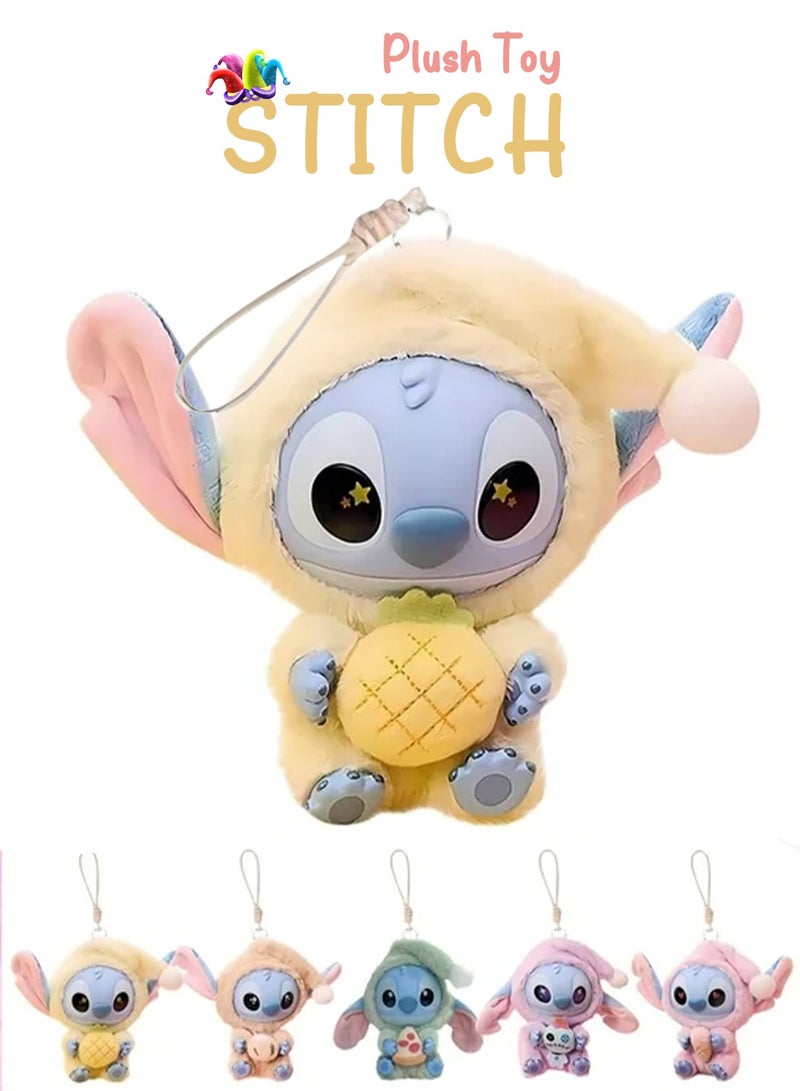 STITCH Stitch Soft Toy Blind Box, Eat Something Before Sleep Series, 7" Soft Cartoon Character Bag Charm and Key Ring Accessory for Kids, Teens & Adults  - Image 1