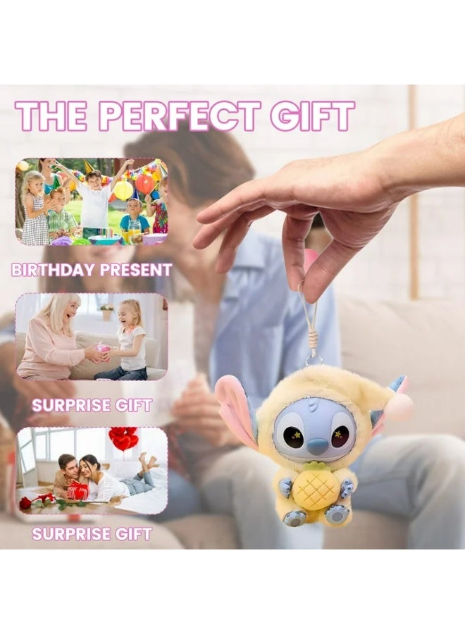 STITCH Stitch Soft Toy Blind Box, Eat Something Before Sleep Series, 7" Soft Cartoon Character Bag Charm and Key Ring Accessory for Kids, Teens & Adults  - Image 5