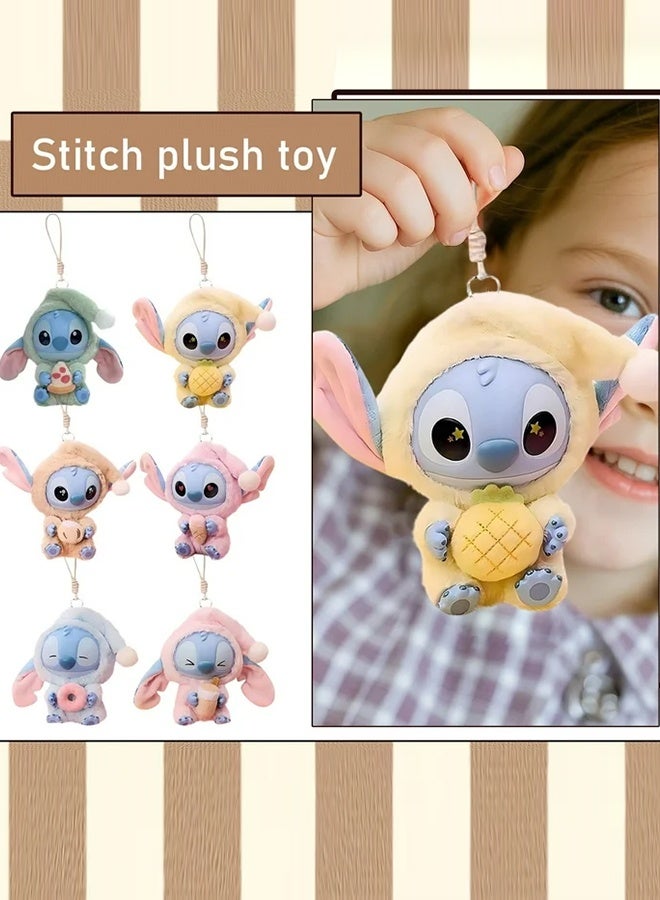 STITCH Stitch Soft Toy Blind Box, Eat Something Before Sleep Series, 7" Soft Cartoon Character Bag Charm and Key Ring Accessory for Kids, Teens & Adults  - Image 3