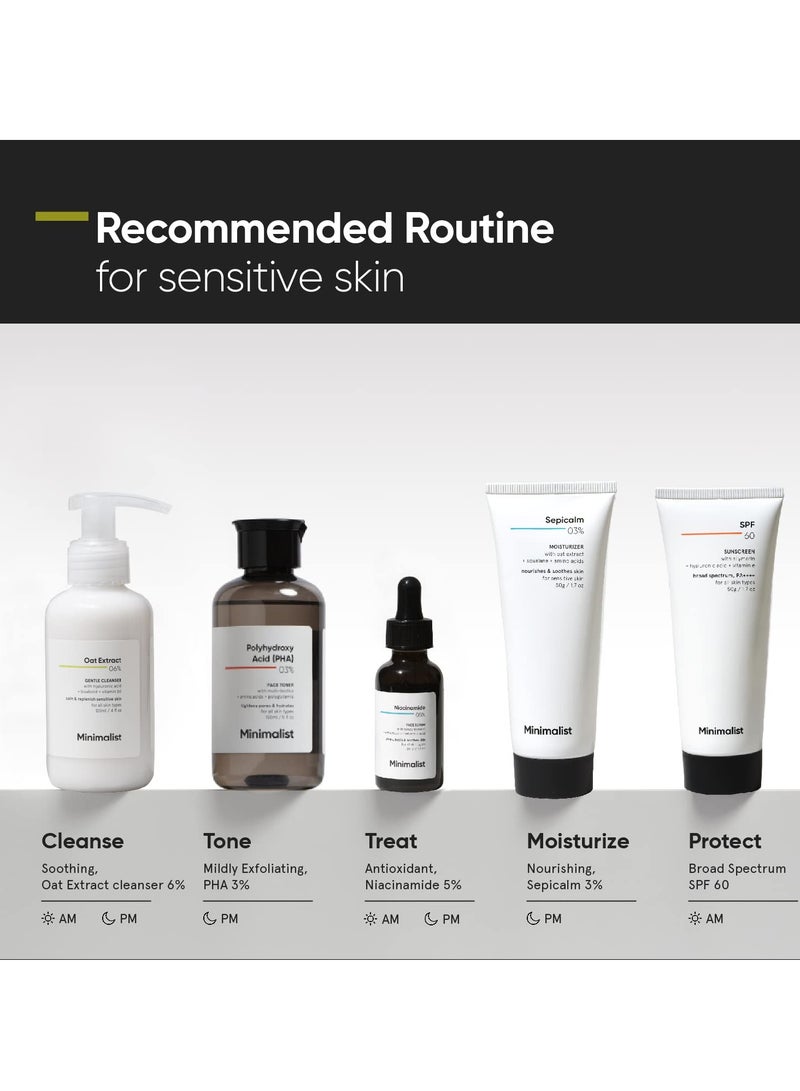 MINIMALIST Minimalist 6% Oat Extract Gentle Face Wash for Sensitive, Dry & Dehydrated Skin | Hyaluronic Acid Provides Hydration | For Women & Men | 4 Fl Oz / 120 ml  - Image 4