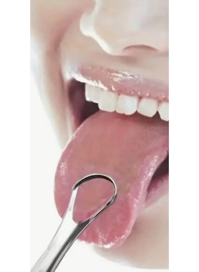 Tongue Scraper Cleaner Tool Stainless Steel for Healthy Oral Care Help Fight Bad Breath - Image 3