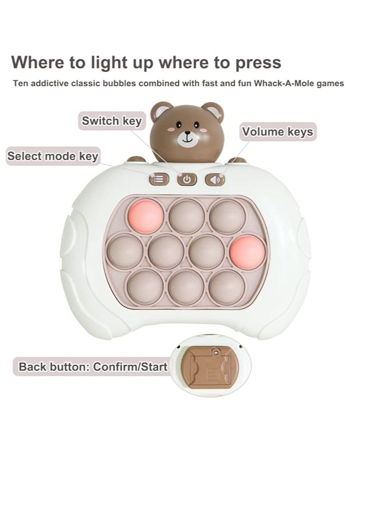 Aipinqi Pop It Game Light Up Fidget Toy, Quick Push Game Console, Whack A Mole Game, Decompression Breakthrough Puzzle Pop Game Machine, Multiple Game Modes Toy For 3+ Years  - Image 1