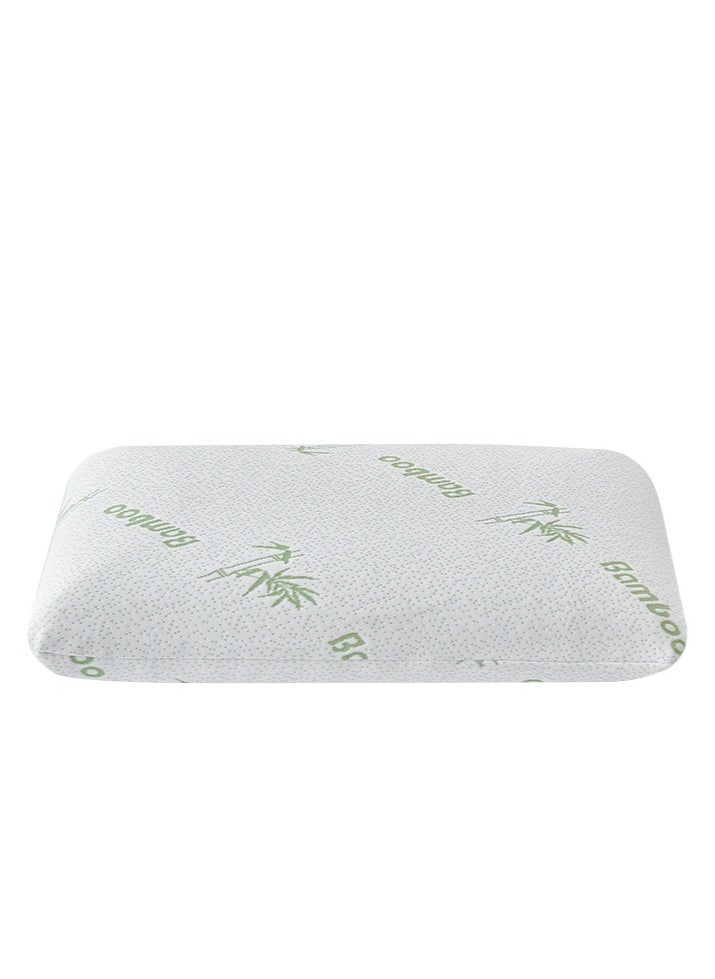 Moon Home and more.. Bamboo Pillow Queen Size Knitted Fabric for Sleeping for Back Stomach Side Sleepers with Removable Cover with Zipper Size 70x40x14cm  - Image 1