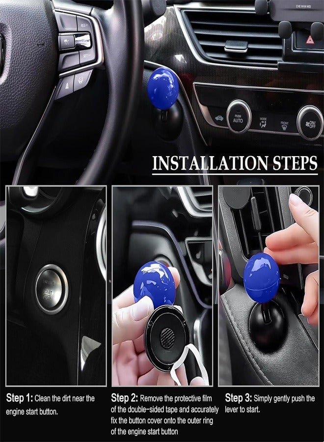 Car Push to Start on Rocker Car One on Start Lever Car Engine Start Stop on Joystick Starter Ball-bar Cover for Decorative Accessories Universal Size for Cars etc - Image 5