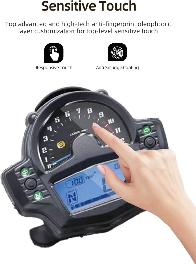 WUNIAK For Kawasaki Vulcan S Instrument Screen Protector, TPU Soft Film, Anti-Scratch, Anti-Fingerprint, High Definition Dashboard/Meter Display Protector, 2 Pack - Image 4