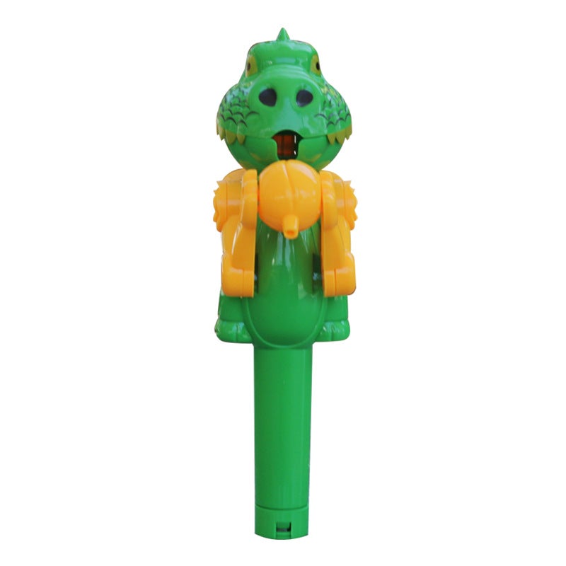 Big Mouth Dinosaur Stick Candy Robot Eating Candy Candy Artifact Small Toy Childrens Day Cat Mint Green Sugar-Eating Dinosaur 