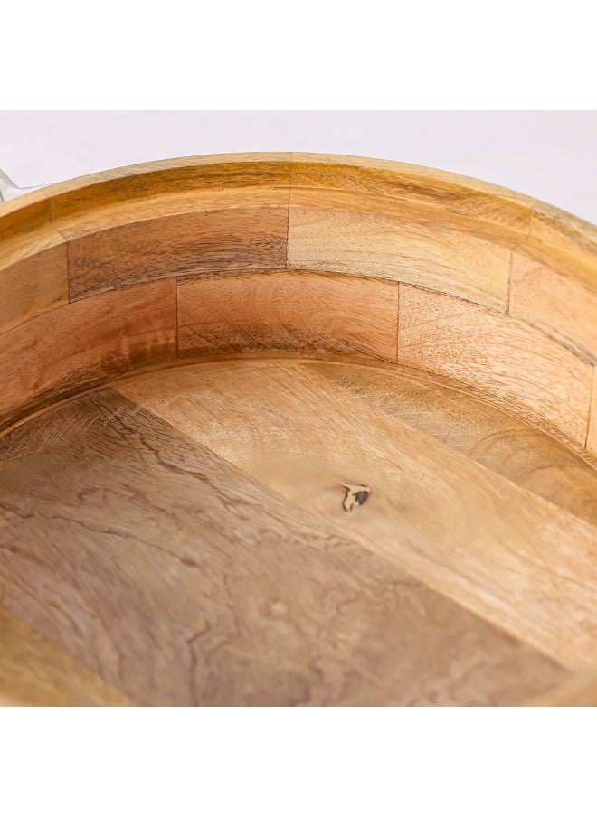DANUBE HOME Nomaris Hot Pot Shiny Polished & Walnut, 4500 ml – Premium Luxury Serving Pot with Elegant Design, Durable, Ideal for Family Meals, Special Occasions & Festive Dining 34x34x15CM  - Image 4