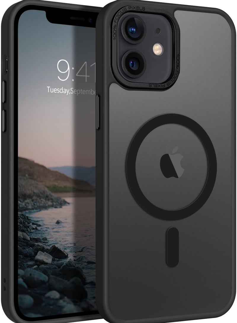 Eligo Magnetic iPhone 11 Case Slim Shockproof Cover Translucent Matte Back Strong Magnet Protection for Apple 11 2019 Black Everyday Use Gift - Image 1
