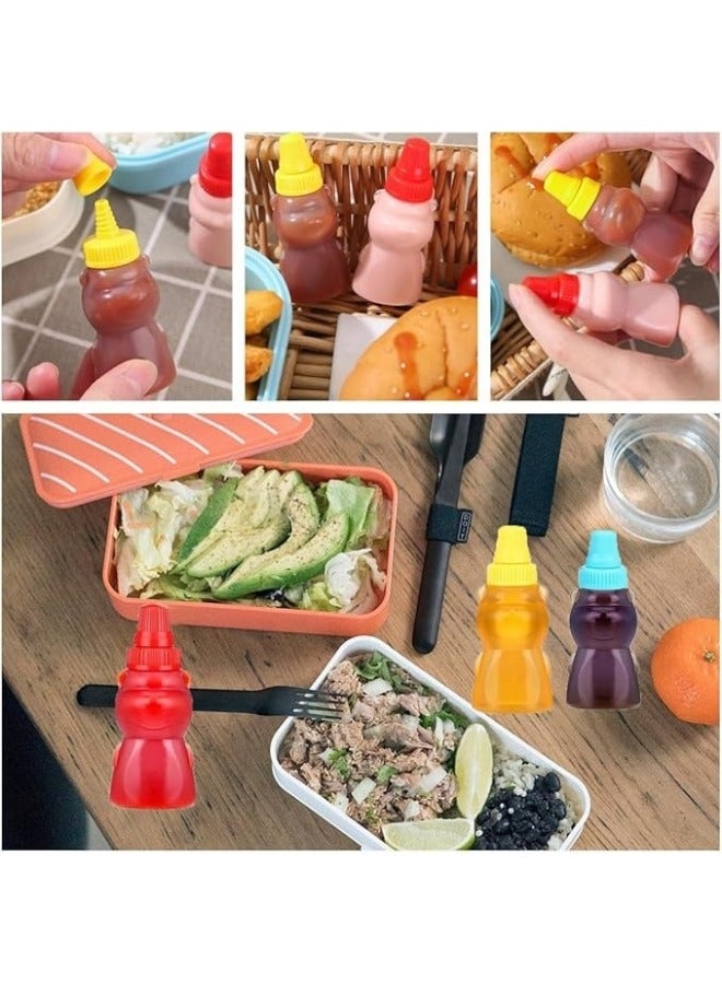 مجموعة من 2 زجاجة صلصة صغيرة محمولة سعة 25 مل - Image 4