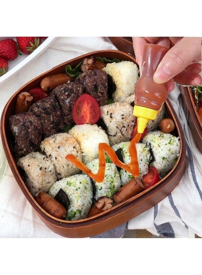 مجموعة من 2 زجاجة صلصة صغيرة محمولة سعة 25 مل - Image 5