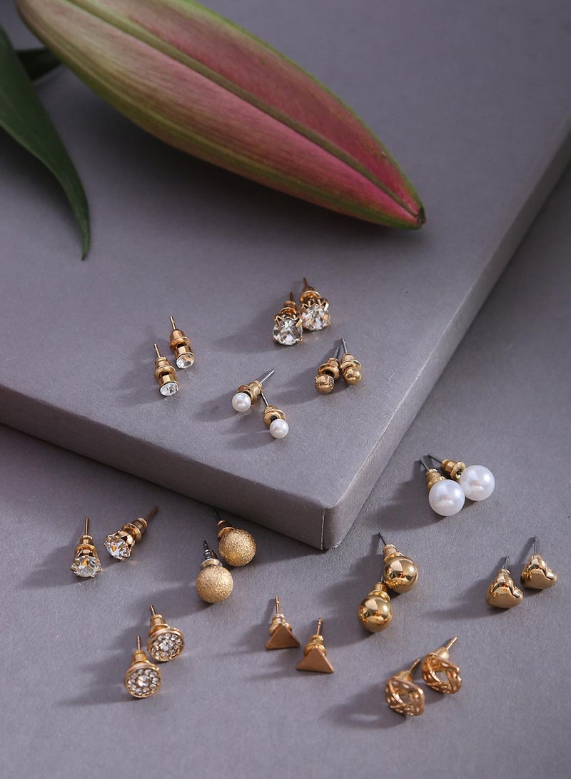 SOHI White Contemporary Artificial Stud Earring Jewellery - Image 2