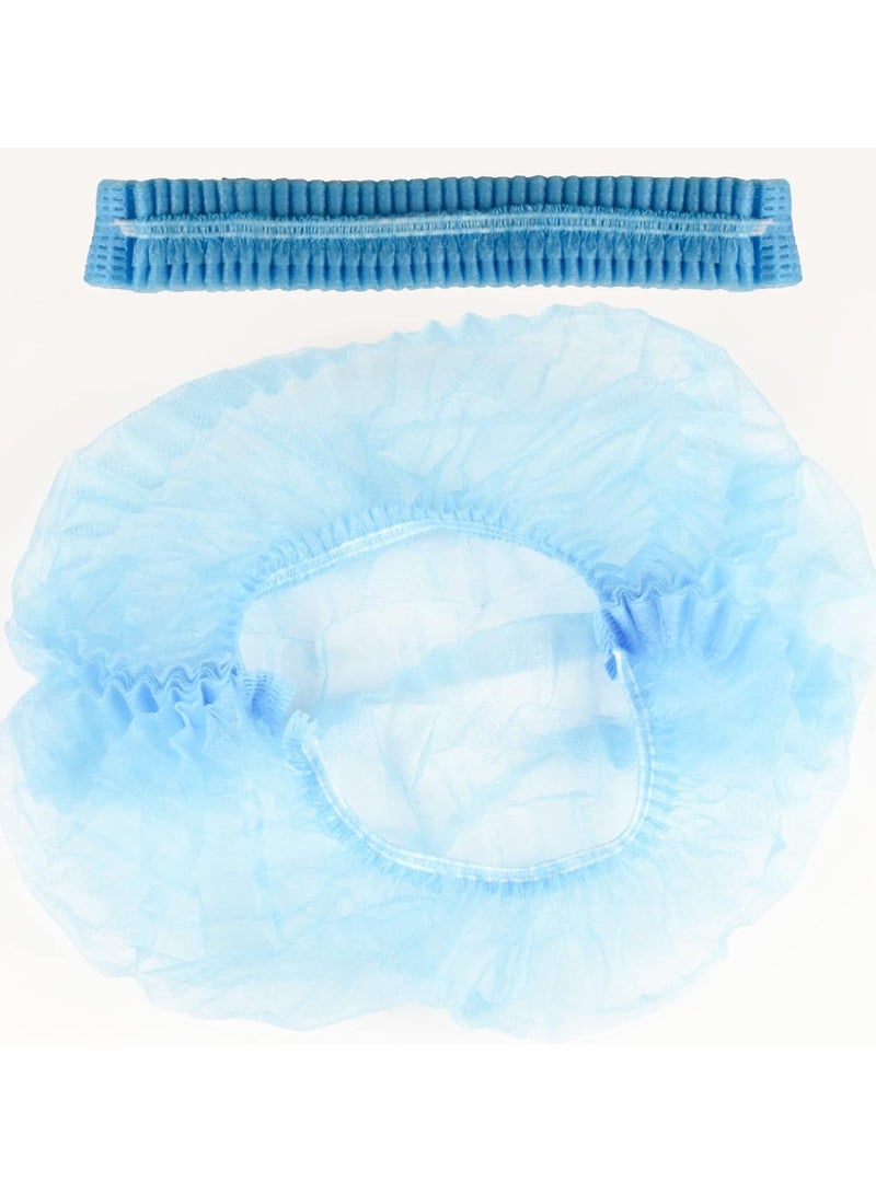 Generic 100pcs Disposable Bouffant Hats 21 Inch Hair Net Elastic Dust Cover Food Service Sleeping Head Cap Blue  - Image 4