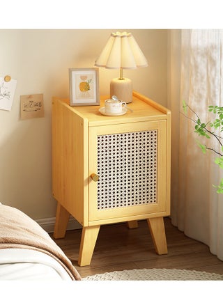 Modern Bamboo Wood Nightstand Table, Bedside Table, End Side Tables, Coffee Tables, Home Storage Rack， Bookcase with Rattan Reticulated Door and Storage Compartment for Home Office - pzsku/ZDF6EDB2D89250EF23C4AZ/45/_/1721810919/96ecc68f-dd4e-4f13-9d2b-0a5d2e9e39d4