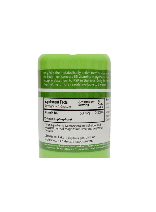 Daily Manufacturing -Activated Vitamin B6 |100 Veggie Capsules - Image 2
