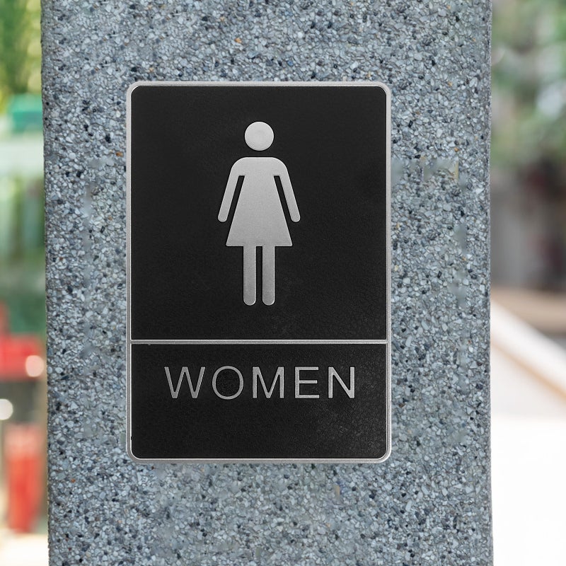2pcs Self-adhesive Toilet Sign Restroom Door Sign Men Women Toilet Sign Board - Image 4