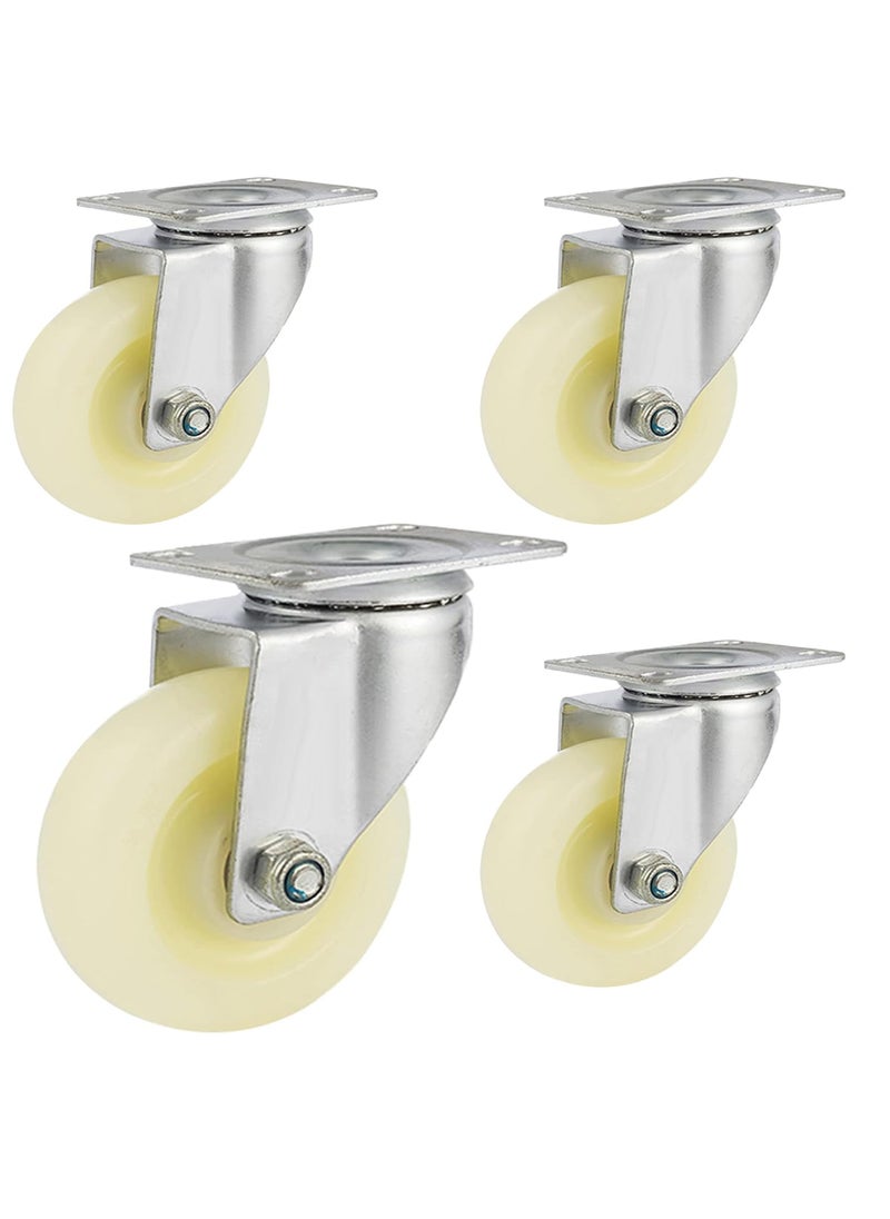 THOISEWELT THOISEWELT 4 In Swivel Caster Wheel For Furniture Industrial Trolley Plate Heavy Duty Bearing Material PU Alloy Steel  - Image 1