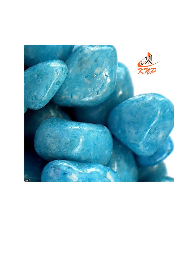 KNP Turquoise Decorative Painted Pebbles Aquarium 10-15mm 5 kg - Image 1