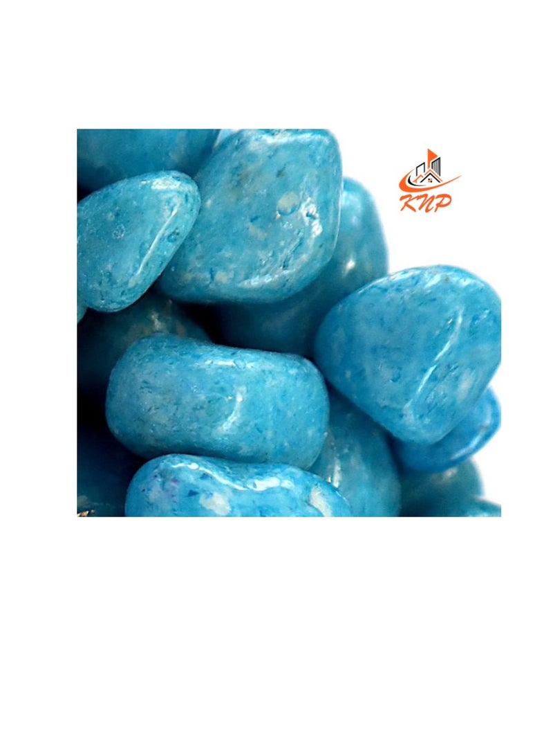 KNP Turquoise Decorative Painted Pebbles Aquarium 10-15mm 5 kg - Image 3
