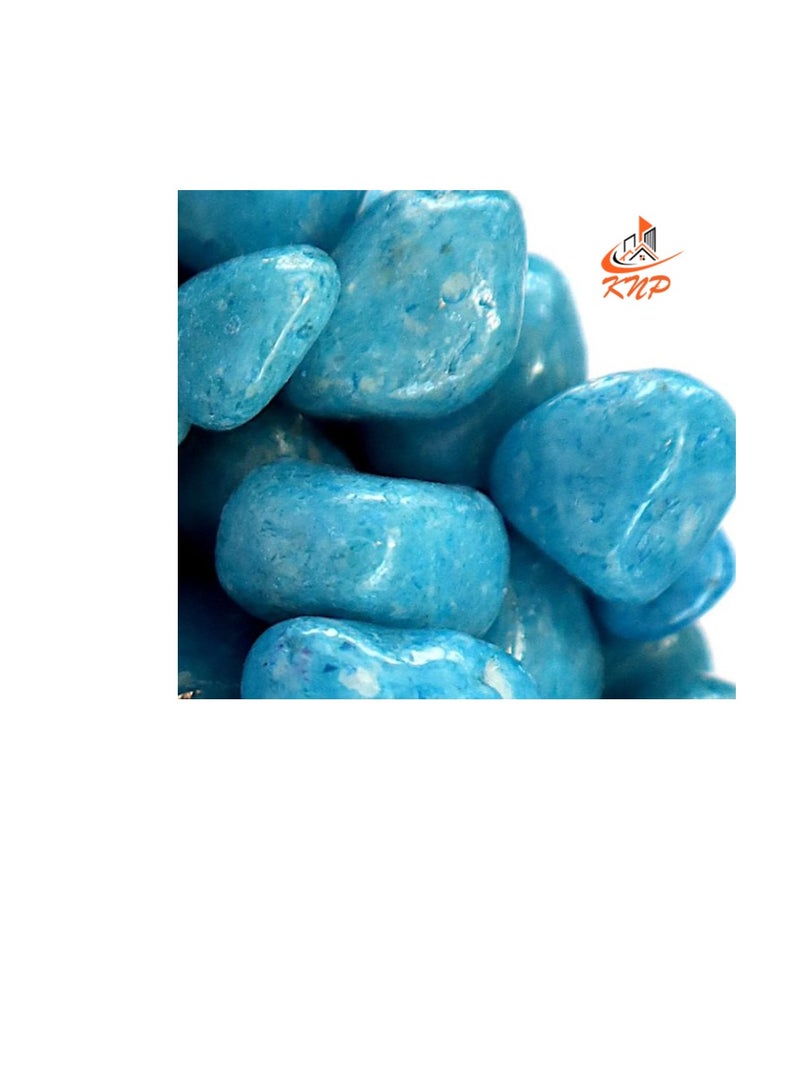 KNP Turquoise Decorative Painted Pebbles Aquarium 10-15mm 5 kg - Image 2