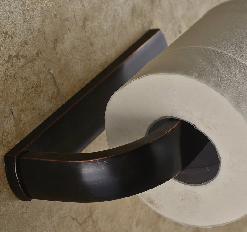 ELLO&ALLO Oil Rubbed Bronze Toilet Paper Holder Bathroom Accessories Wall-Mounted, Rust Protection - Image 3