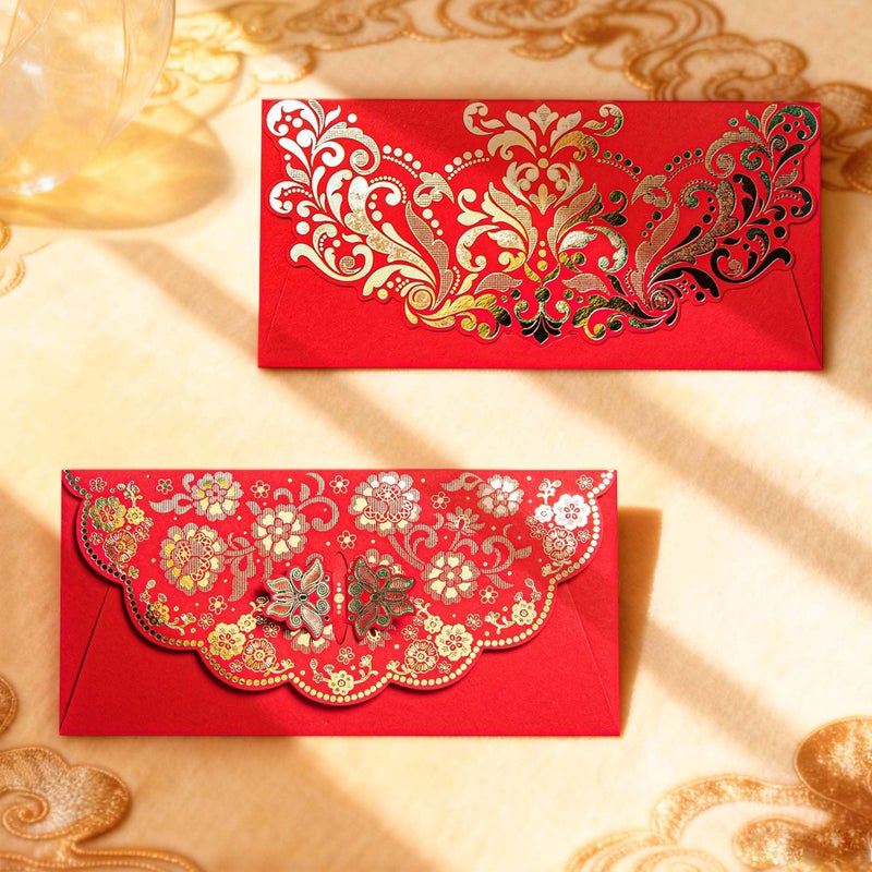 YAOLIGIFT 20pcs Luxurious Chinese New Year Red Envelopes, Chinese Traditional Hong Bao Red Envelope Pockets Money Gift Cash for 2026 Spring Festival, Lunar New Year, Birthday, Party - Image 4