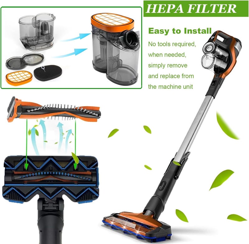 Jrisbo فلتر مكنسة كهربائية لمجموعة Philips، فلتر بديل للمكنسة الكهربائية، فلتر HEPA FC5005/01 لمكنسة كهربائية Philips SpeedPro Max اللاسلكية FC6728 / FC6727 / FC6822 / FC6812، سلسلة 7000/8000 - Image 5