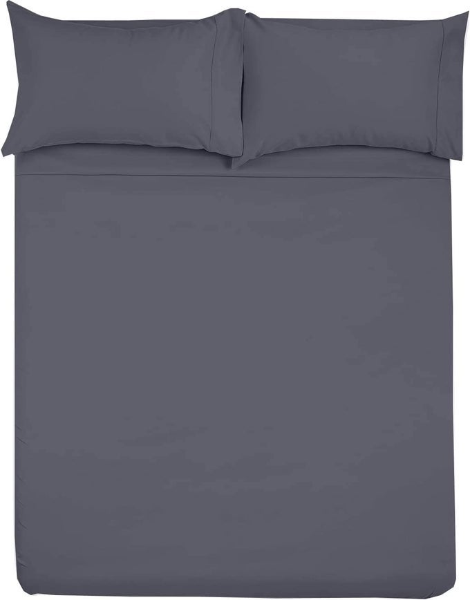 MICROFIBER RV SHEET SETS 42X80 BUNK DARK GREY SOLID BED SHEETS FOR CAMPERS RVS TRAVEL TRAILERS EASY FIT MATTRESS UP TO 10 INCH DEEP POCKETS FITTED RV SHEETS