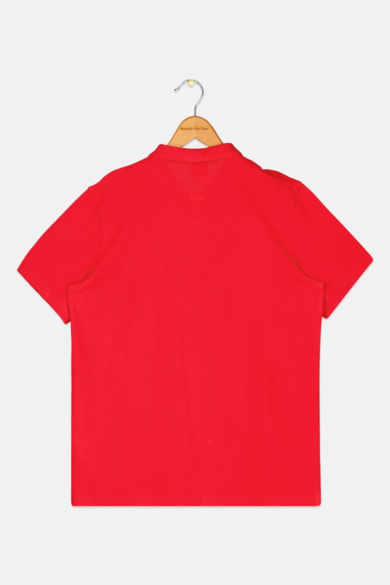 PUMA Kids Boy Brand Logo Short Sleeve Polo Shirt, Red - Image 2