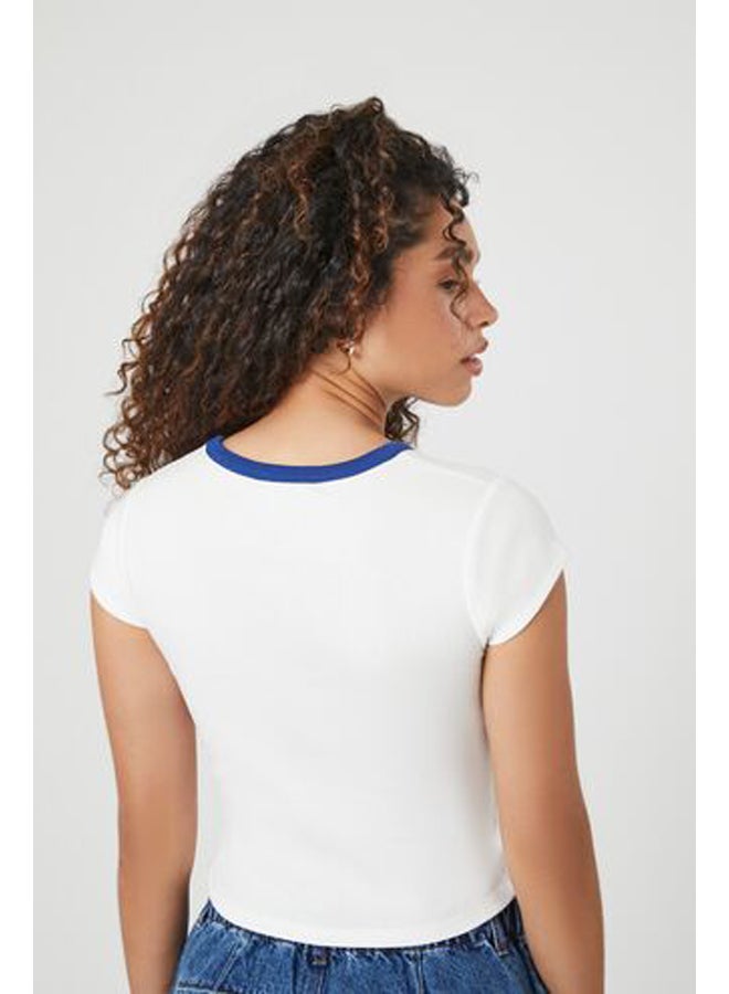 FOREVER 21 Ribbed Knit Original 96 Cropped Tee - Image 4