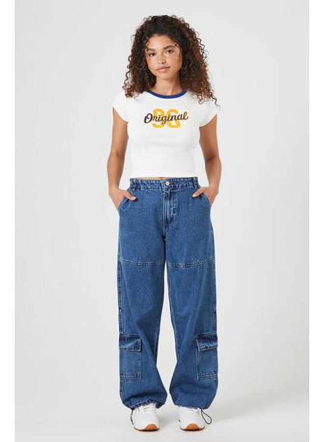 FOREVER 21 Ribbed Knit Original 96 Cropped Tee - Image 5