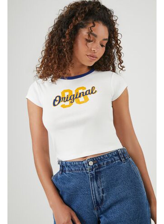 FOREVER 21 Ribbed Knit Original 96 Cropped Tee - Image 2