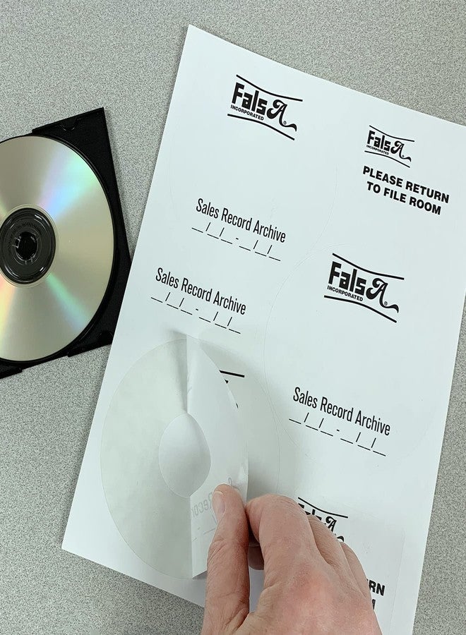 Blank Labels CD/DVD Label Full Face | Qty 150 Disc, 150 Spine | 50 Sheets Total | White Matte | Inkjet & Laser Compatible | Neato CLP-192301 Large Center Holes | Easy to Peel | 3 Per Sheet | Blank Label - Image 5