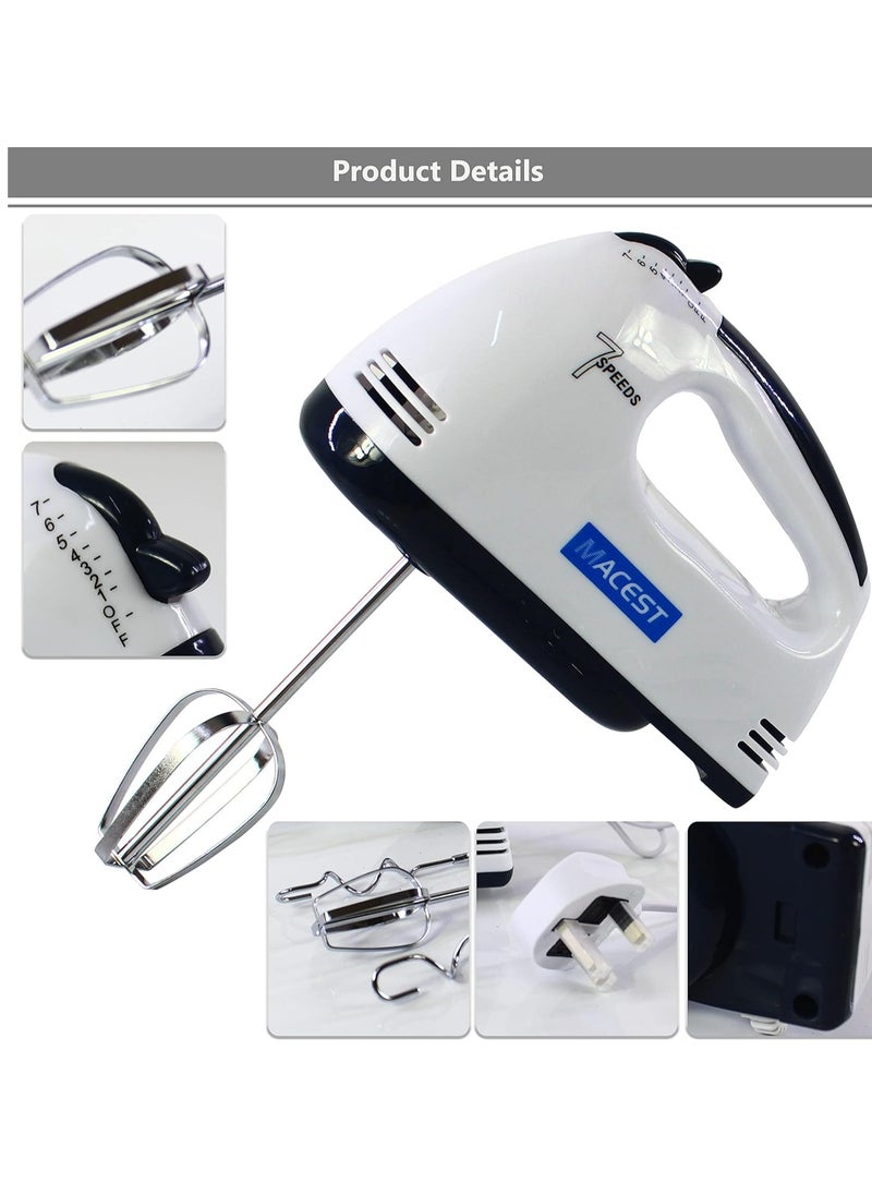 MACEST 7 Speed Electric Hand Mixer with Ergonomic Design and Precision Control