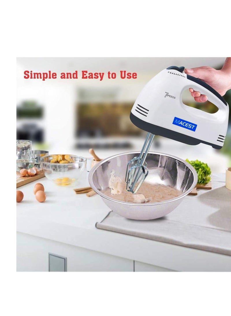 MACEST 7 Speed Electric Hand Mixer with Ergonomic Design and Precision Control