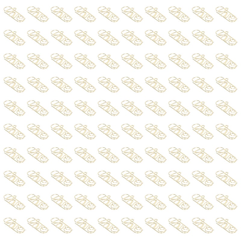 Heart Shaped Paper Clips: 100-Pack Metal Construction - Rust-Resistant Electroplated Finish Portable Cute Paper Clips for Home Office Desk Organization & Daily Document Sorting - Image 2
