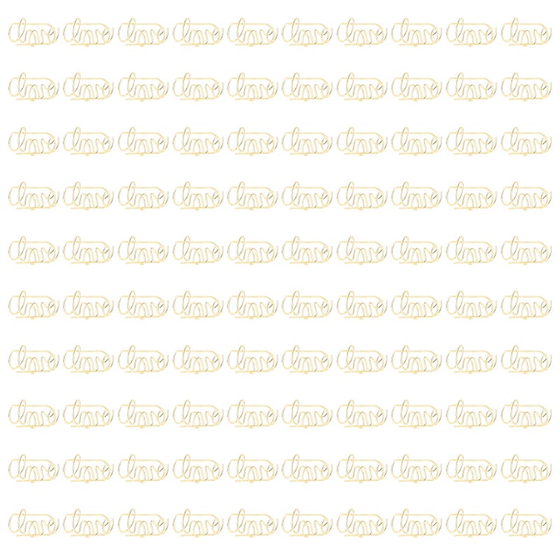 Heart Shaped Paper Clips: 100-Pack Metal Construction - Rust-Resistant Electroplated Finish Portable Cute Paper Clips for Home Office Desk Organization & Daily Document Sorting - Image 1