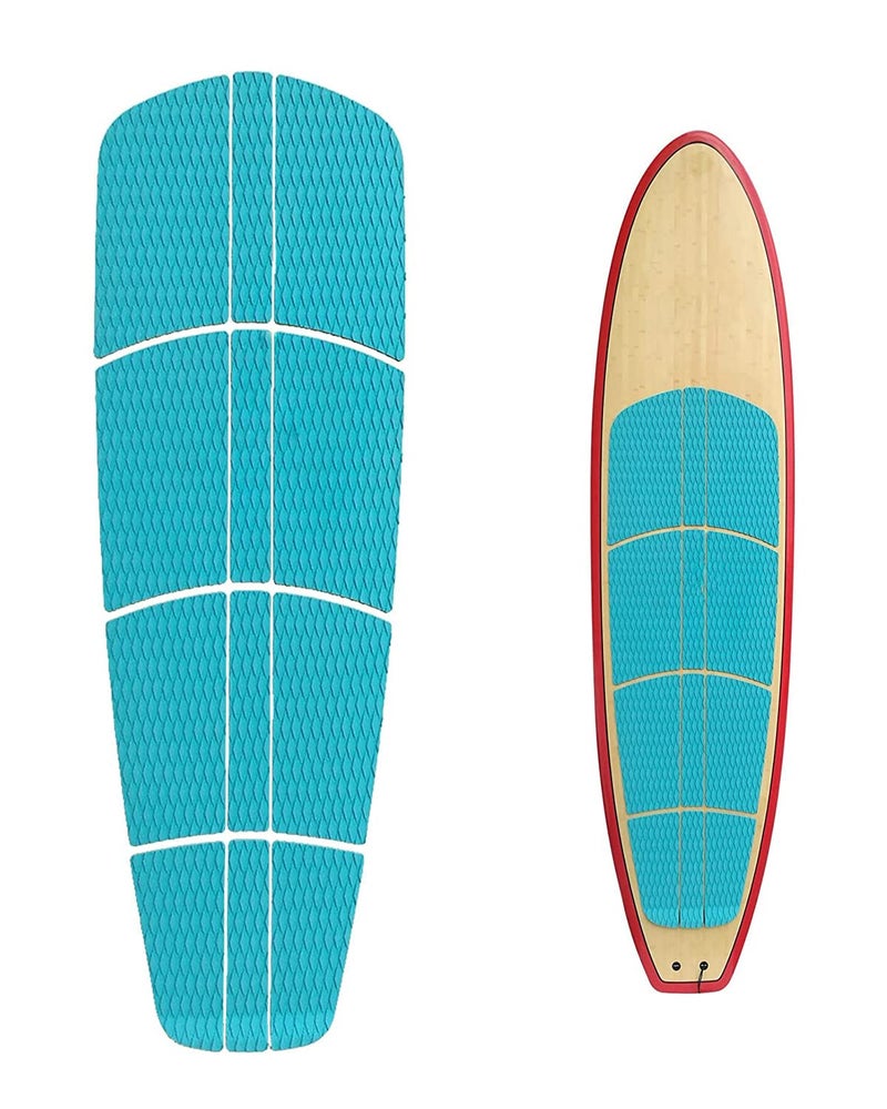 Abahub 12 Piece Surf SUP Deck Traction Pad Premium EVA with Tail Kicker 3M Adhesive for Paddleboard Longboard Surfboard Blue - Image 1