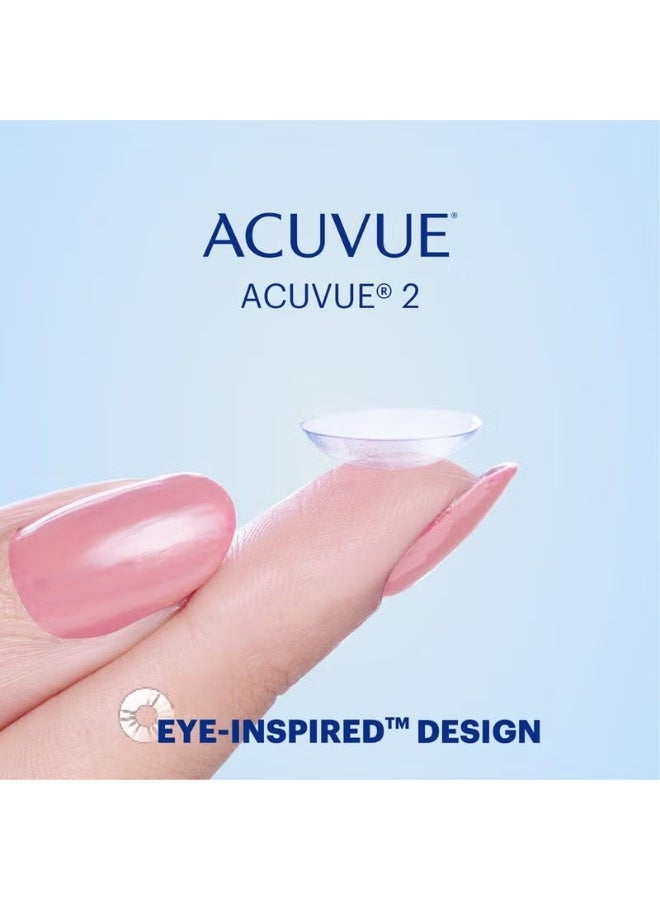 Acuvue 2 (4.50-) Pack of 6 lenses, 2-week use contact lenses, clear contact lenses - Image 3