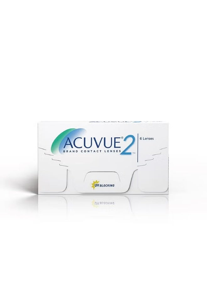 Acuvue 2 (4.50-) Pack of 6 lenses, 2-week use contact lenses, clear contact lenses - Image 1