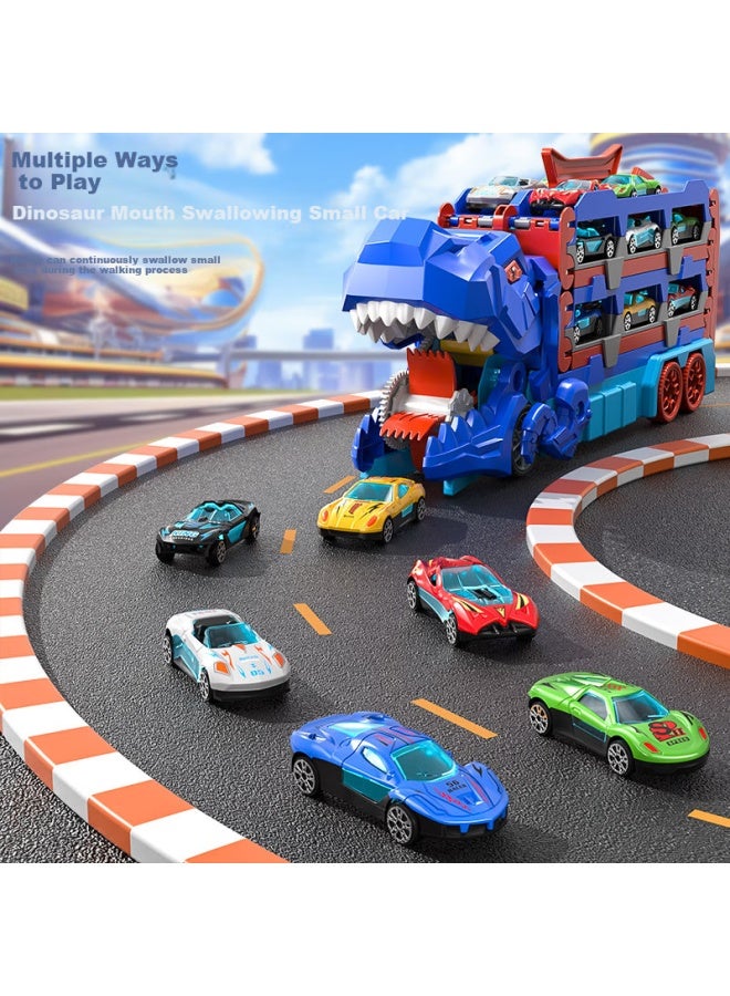 Snaen Children's Dinosaur Toy Car, Ejection Track, Transforming Alloy Car, Boys' Birthday And New Year Gift For Ages 3-6 - Image 3
