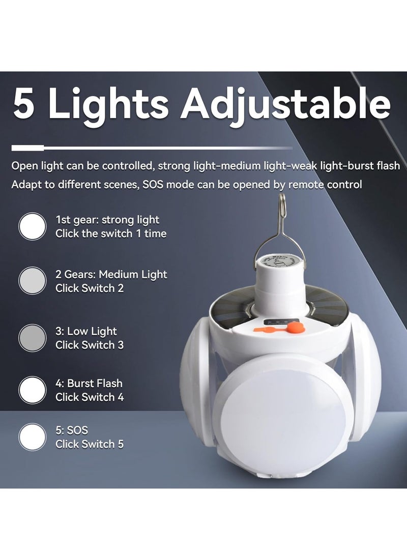 PYLCO SMART Multipurpose Outdoor Camping Lantern Light Solar Rechargeable LED Flash light Outdoor Camp Tent Light with USB Charging Foldable Bulb Picnic Light Battery Operated for Car Repairing Workshop - Image 2