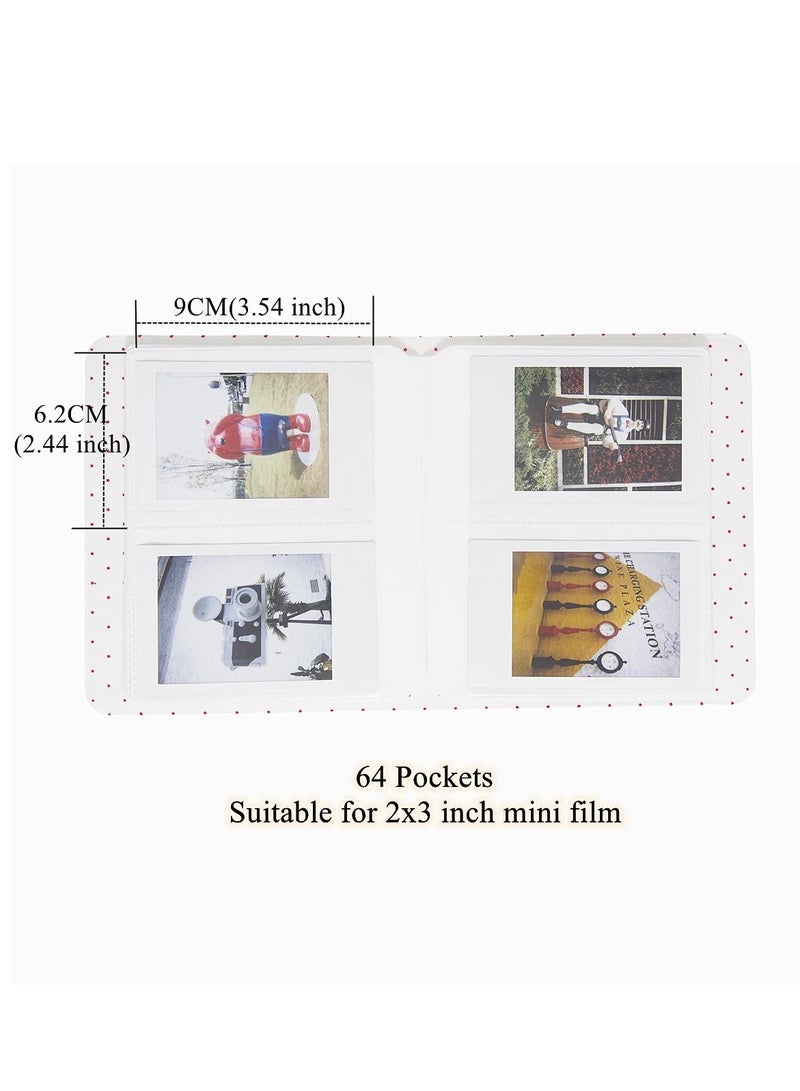 SOLARAE 64 Pcs Pocket Mini Album for Fujifilm Instax Mini 7s 8 8+ 9 25 26 50s 70 90 Instant Camera Mini Pocket Album 3 Inch Photo Album and Business Card (Ice Blue) - Image 5