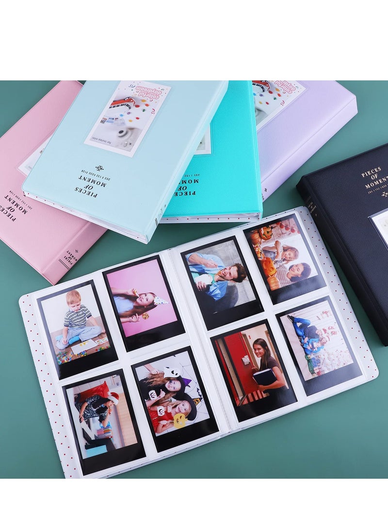SOLARAE 64 Pcs Pocket Mini Album for Fujifilm Instax Mini 7s 8 8+ 9 25 26 50s 70 90 Instant Camera Mini Pocket Album 3 Inch Photo Album and Business Card (Ice Blue) - Image 2