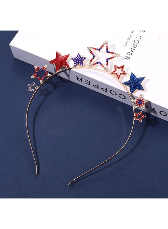 PHALIN American Flag Headband 4Th Of July Star Hairband For Women Independence Day Patriotic Hair Accessory Party Favors (Star) - Image 4