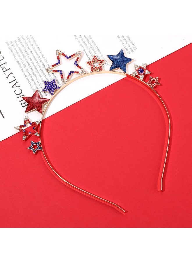 PHALIN American Flag Headband 4Th Of July Star Hairband For Women Independence Day Patriotic Hair Accessory Party Favors (Star) - Image 3