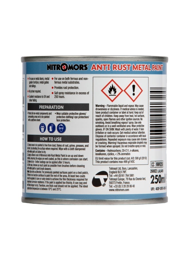 Nitro Mors Nitromors Hammered Metal Paint - Durable Finish for Metal Doors, Garden Furniture & Railings, UV & Rust Protection,White 250 ml - Image 2