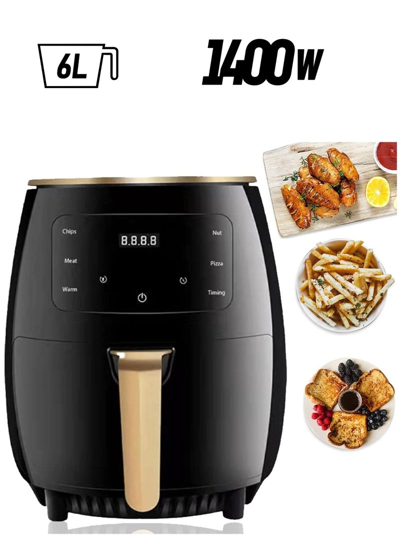 SILVER CREST Intelligent 6L Large Capacity Electric Oil Free Air Fryers French Fries Cooker Nonstick Deep Air Fryer With Timer  - Image 1