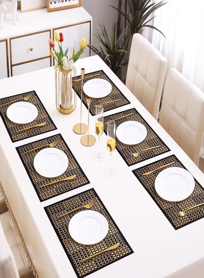 VCHOMY 8 Pack Bamboo Placemats, 18x12 Inches Rectangular Natural Bamboo,Heat Resistant,Anti-Slip Dining Table Mats for Dinning Room and Kitchen (8) - Image 4